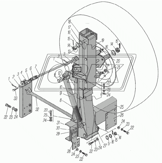 6370-3105065 КРОНШТЕЙН ОТКИДНОЙ Урал