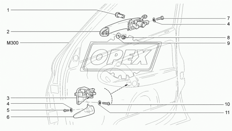 11180-6105151-00 Ручка двери ВАЗ передняя наружная левая ВАЗ-1118 Калина, 2190 Granta ДААЗ