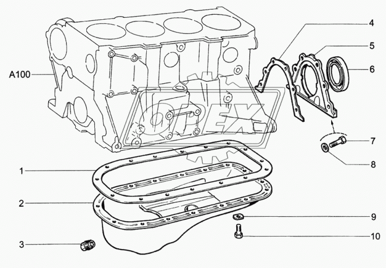 2108-1005160 Сальник (манжета) 80х100х10 коленвала левое вращение MAN Lion's (1991-2021), MB Atego 2 (2004-2021), VOLVO FE7 (1970-2021); задний Газель (дв.ЗМЗ-406)