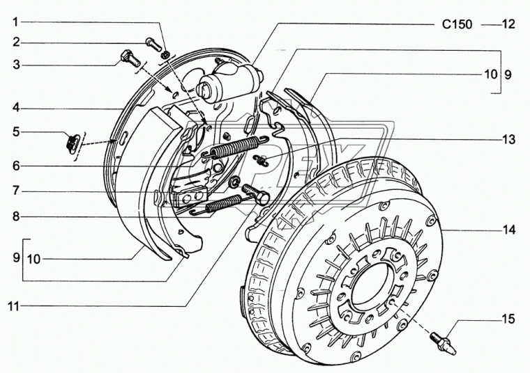 2108-3502070 Барабан тормозной задний ВАЗ-1118 Калина, 2108-2112,2170 Priora ВАЗ
