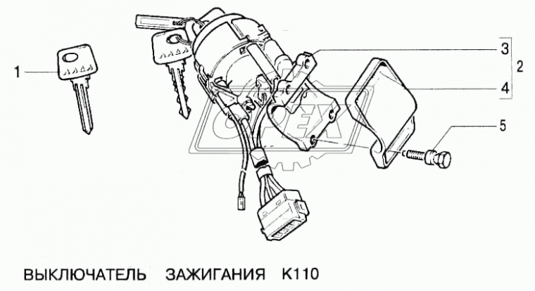 2123-3704010 Замок зажигания ВАЗ-2123 ДААЗ