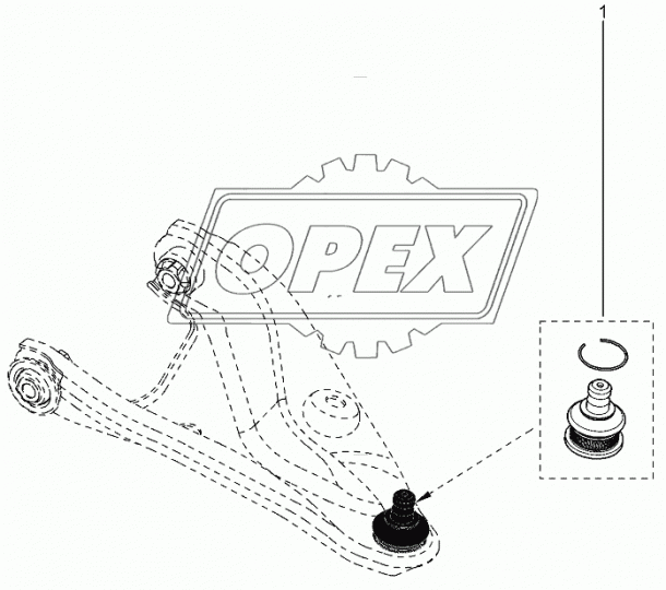 401604793R Опора шаровая RENAULT: CLIO III 05- , MEGANE II 02-08, MODUS 04-, SCENIC II 03-09, RVI