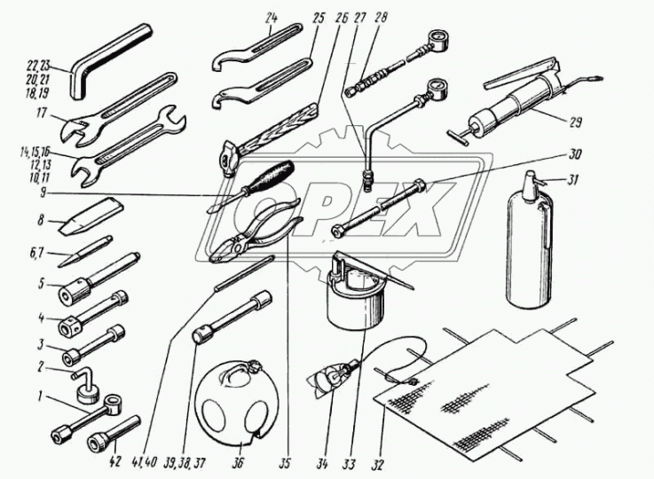 7851-0172 Бородок