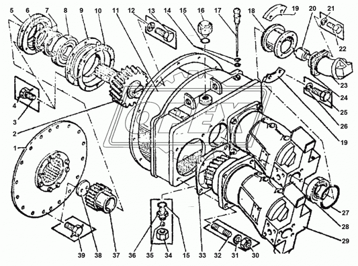 310.12.05 Гидронасос шпонка правый