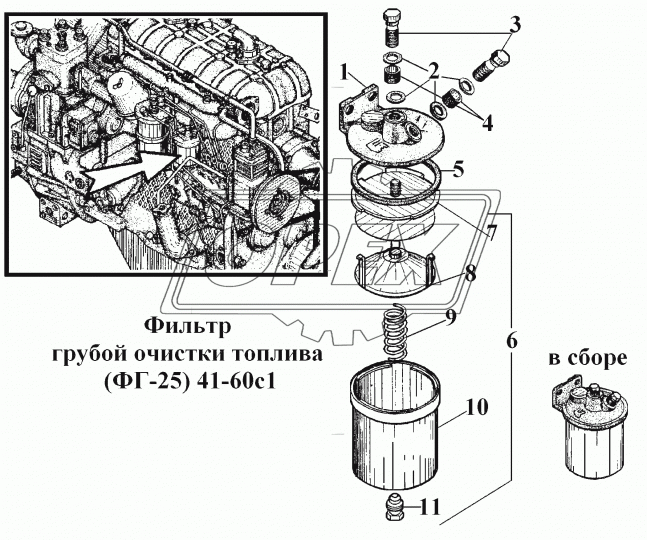 41-60СЗ Крышка с фильтром ЧТЗ