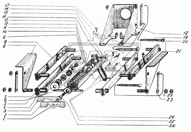АС20-075.00.000 Амортизатор сиденья L=210х40 МТ-1221, ДТ-75 ВЗТА