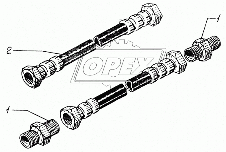 16х1450-2SN Рукав ВД (шланг) L=1450 Г=М27+К32/Г=М27+К32,К=32 М27х1,5/1410мм/D=16; 25Мпа HYDRAULIC FORCE