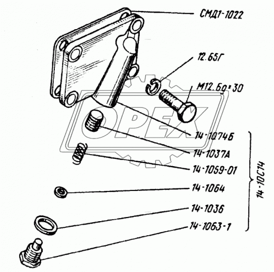 14-1064 Прокладка ЧТЗ