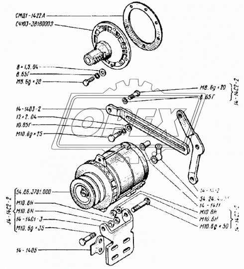 СМД1-1422А Прокладка ф105х140; 5отв.ф9, счетчика моточасов СМД-20 АРТИ