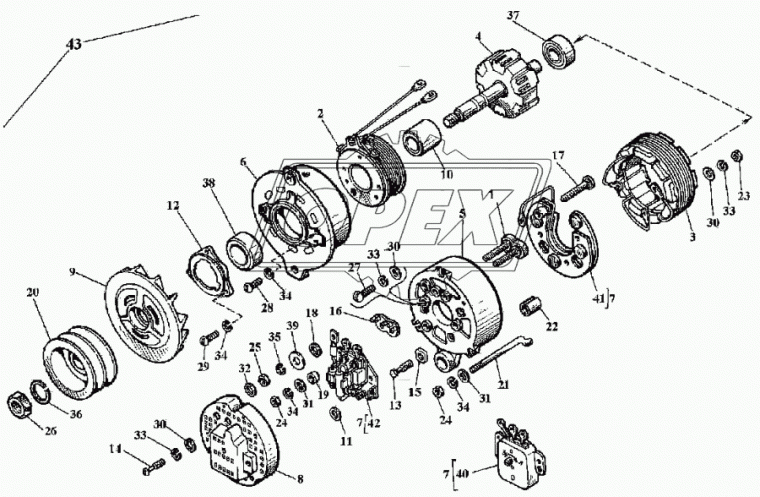 Я112Б1 Реле-регулятор (Я112Б) напряжения (таблетка) 14В 5А; 58х35х8 МТЗ-50-100,Т-4,16 ЭНЕРГОМАШ