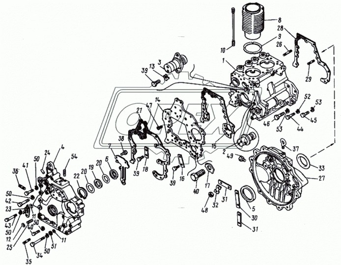 Д120-1002181 Лист передний блока цилиндров