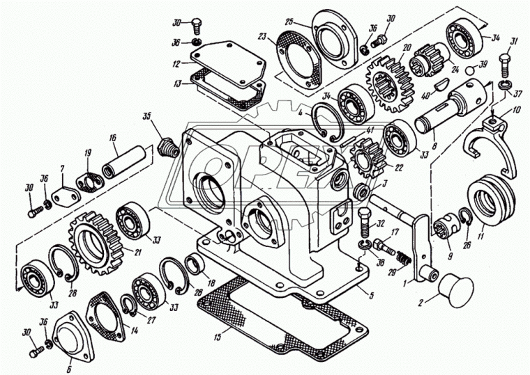 Т25Б.22.134 Валик ф25; внутр.шлиц=6 Z=10 h=48