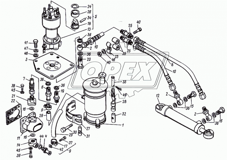 Ц40х200-11 Гидроцилиндр Т-30 рулевой,Т-25 ЕлецГидроАгрегат