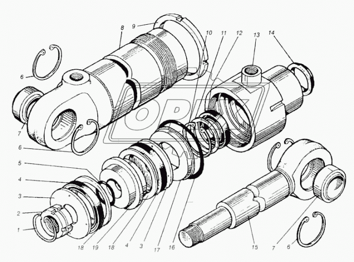 50.8037.001 Гайка С/И штуцера гидроцилиндра поворота стрелы ЭО-2621