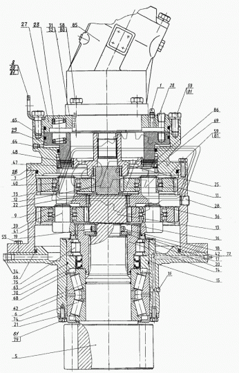 6364.97521 Подшипник 106х190х118 ролик.радиал.конич. 2-ряд.;  механизма поворота экскаватора