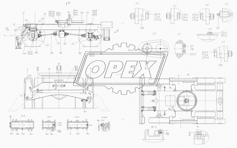 695Н-2201010-30 Вал карданный ЛАЗ,ЕК-18 (L=734+90 мм., ЛАЗ-695Н) задний мост БЕЛКАРД