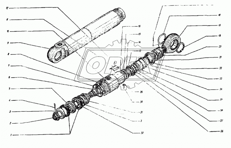 У4.560.086.013 Гайка С/И штока гидроцилиндра ковша ЭО-3323 ТВЭКС