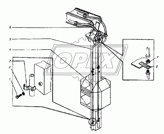 ЭО-3323.43.01.820 Трубопровод ТВЭКС