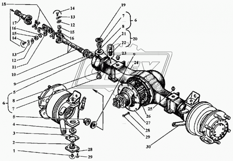 ЭО-3323.20.30.020 Полуось ЭО-3323 ТВЭКС
