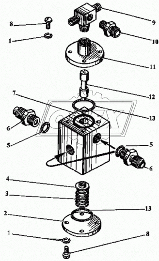 ЭО-3323.07.10.015 Пружина стяжная L=26 (5вит.) dвитка=2 ф14х20 ТВЭКС