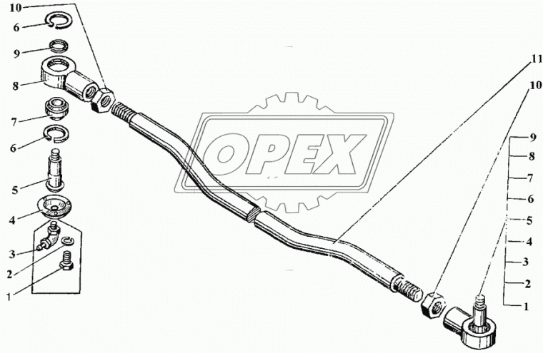 ЭО-3323.20.40.302 Гайка С/И наконечника поперечной тяги ЭО-3323 ТВЭКС