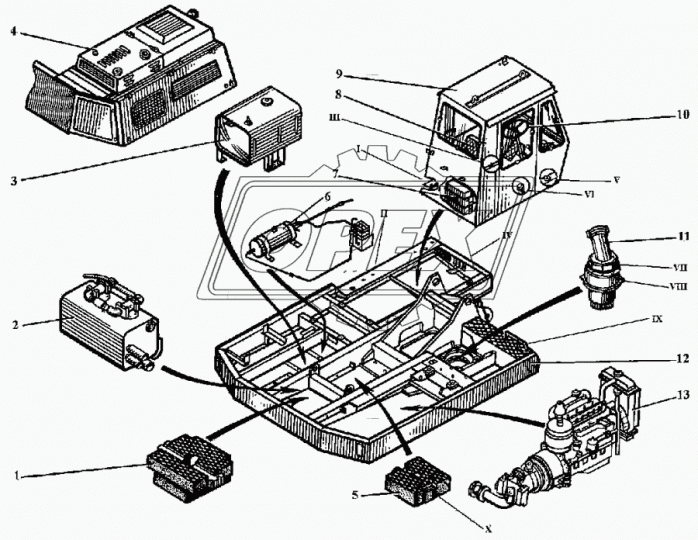 ЭО-3323.01.80.000 Гидрооборудование (только на экскаватор, оборудованный гидрораспределителями ГГ4.20) ТВЭКС