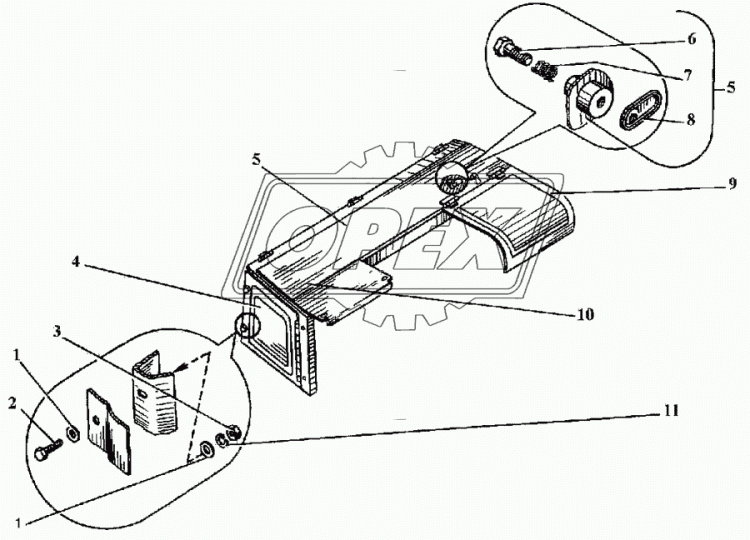 ЭО-3323.06.02.400 Дверца задняя ТВЭКС