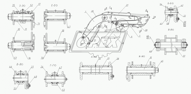 312-04-28.50.007 Палец ф70/ф80 L=610 ступенчатый ТВЭКС