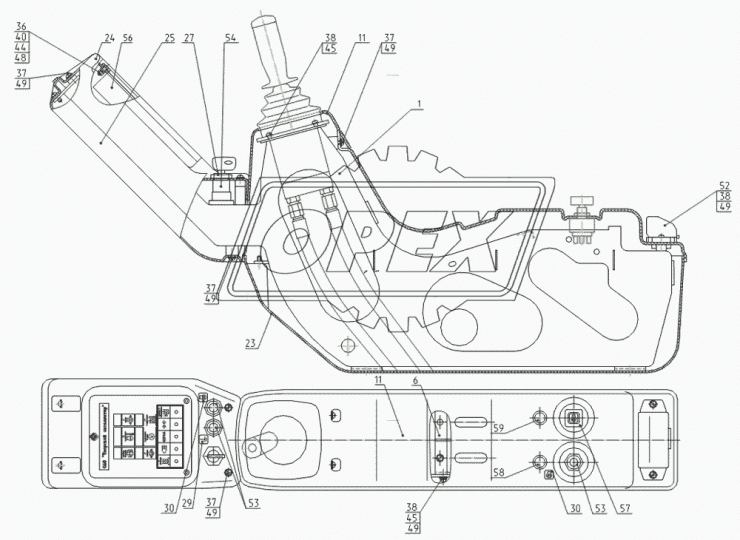 312-20-86.90.410-20 Каркас пульта правого ТВЭКС
