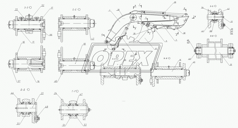 312-04-28.50.010 Палец ф75х680 с пяткой в сборе ТВЭКС
