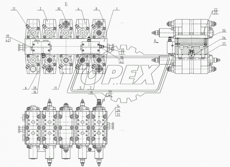 520.21.75.100 Напорно-сливная секция ТВЭКС