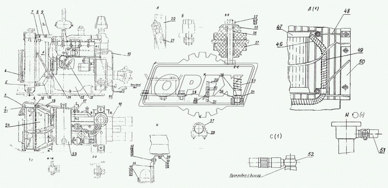314-02-03.09.000-20 Установка насоса (насос Reхroth) ТВЭКС