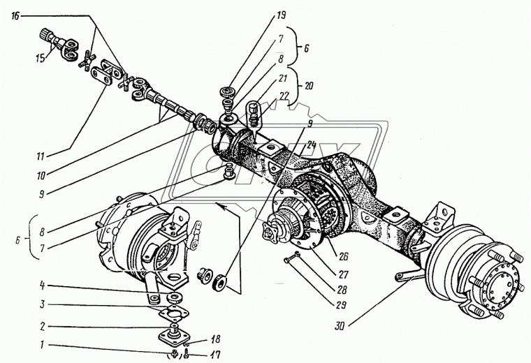 ЭО-3323.20.30.700 Картер переднего моста в сборе ЭО-3323, ЕК ТВЭКС