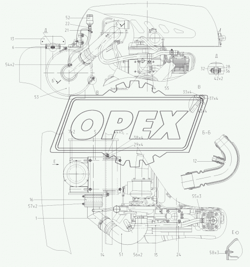 314-60-04.05.003 Гайка С/И индикатора засоренности воздушного фильтра ЕК-12 ТВЭКС