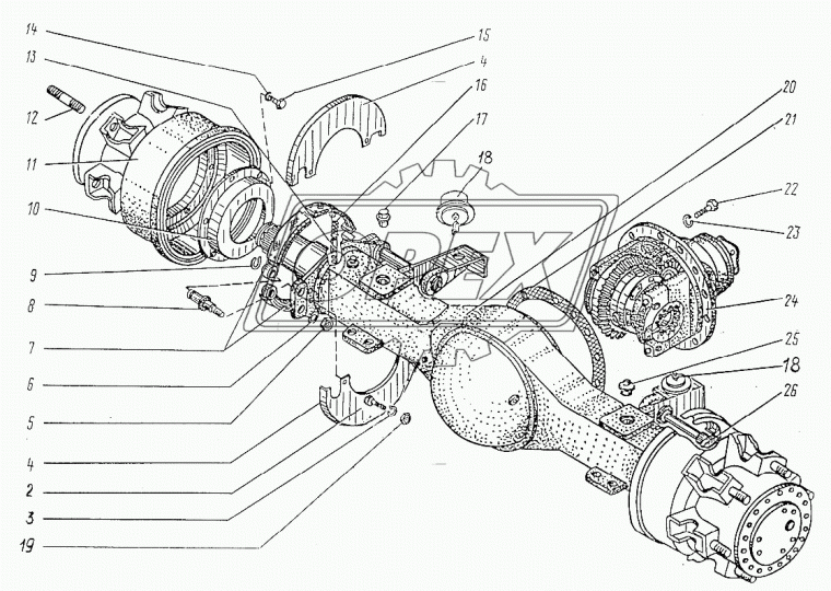 ЭО-3323.20.90.006 Ступица задняя ЭО-3323 ТВЭКС
