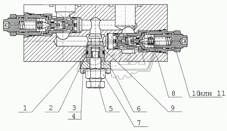 5915.М15-7Н.5.019 Гайка С/И блока переливных клапанов ЕК-18