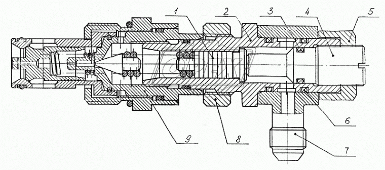 ЭО-3323А.08.07.103 Гайка С/И подпорного клапана пневмосистемы ЭО-3323 ТВЭКС