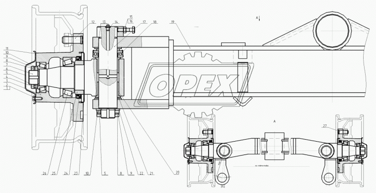 7513 Подшипник 65х120х33 ролик.радиал.конич. 1-ряд. Ступица колеса SAF-HOLLAND ESN ESN 5542 84 MB Bus (1970-2020), SAUER ACHSEN (1970-2020), SCANIA LCV (19; моста заднего МАЗ