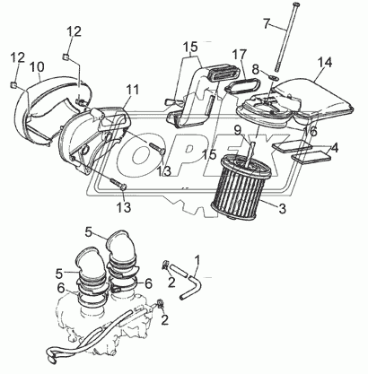 17121 Датчик уровня топлива (L=545 мм) MB O 300/400-Series, Setra S 200/300-Series BM MB LCV (1970-2020) FeBi