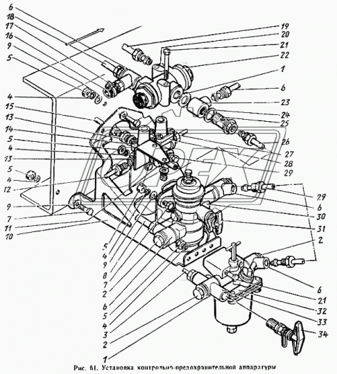 300384-П29 Фитинг (штуцер) прямой; под шланг ф7/ Рнаруж=М22х1,5; К=27 L=38 РААЗ