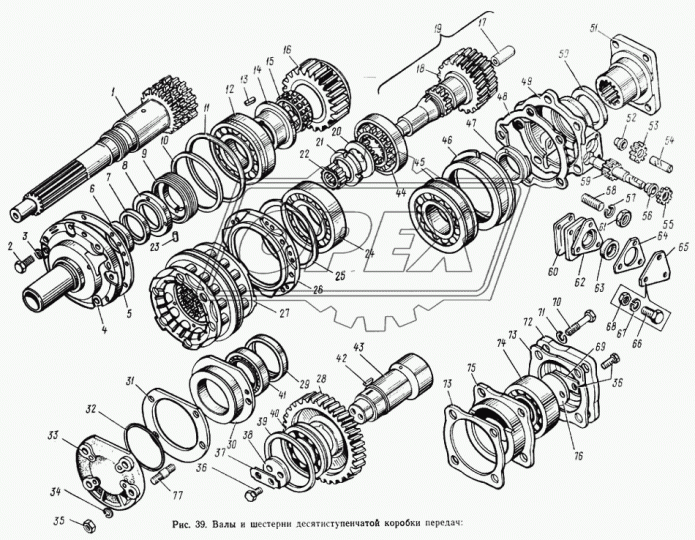 15.1770216 Шестерня пром.валаделителя КПП-15 z=42 со шпоночным пазом КАМАЗ