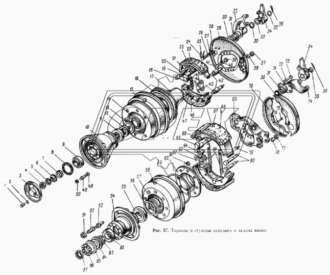 130-3502107 Опора ролика 70х50х33; 2отв.ф9 колодки заднего тормоза