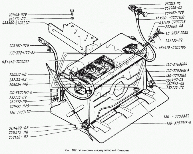 431410-3703185 Стяжка крепления АКБ ЗИЛ