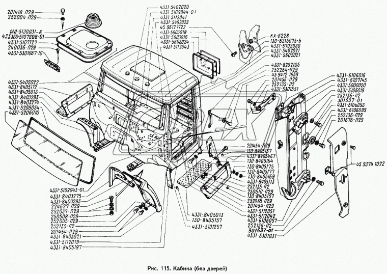 433360-5109023 Ковер пола средний(комплект)