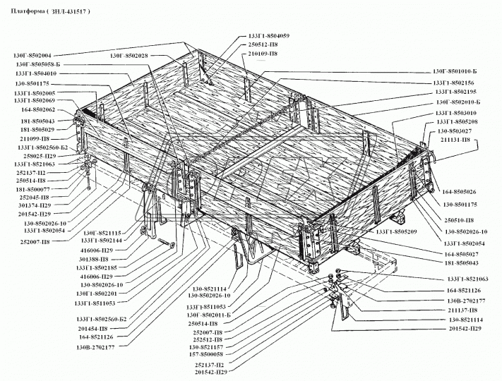 130Г-8502028 Планка ВЕРХНИХ ПЕТЕЛЬ НАВЕсКИ БОРТОВ ЗИЛ