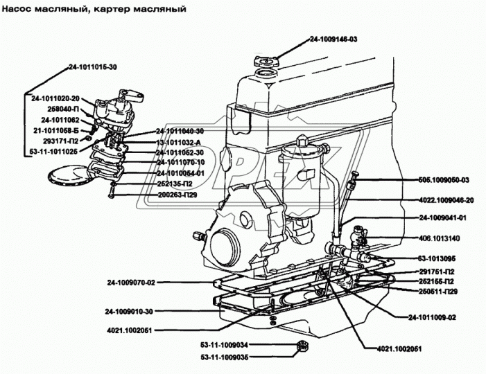 24-1011009-02 Насос масляный ГАЗ-24,3302 (дв.ЗМЗ-410,402) (75х60х100) ЗМЗ