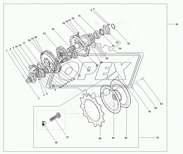 73-3202010-50 Колесо ведущее РМШ ЗЗГТ