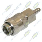 AT10796 Фитинг (штуцер) прямой; соединение быстросъемное (мама) - елочка ф6мм (компрессор,пневмоинструмент) AT