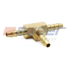 108304 Фитинг (тройник) Т-образный; шлангов ф4/ф4/ф4мм; (бронза) елочка Auger