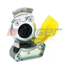 52515 Головка соединительная M22х1.5 - желтая (с клапаном) DAF LCV (1970-2020), K?GEL (1970-2020), MAN Bus (1970-2020), RVI Kerax (2000-2020), SCANIA LCV (1; 4522002120 аналог Auger